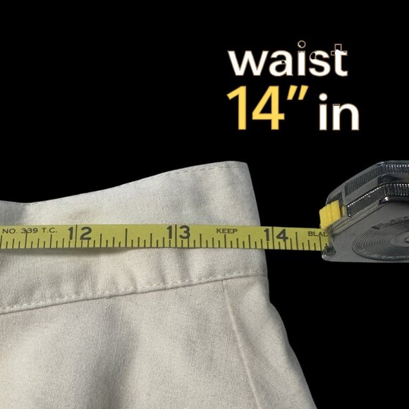 Y2K WOMENS Pants DropWaist Pleated Tapered Creamy White 100% Cotton BOHO SZ11 - Picture 10 of 11